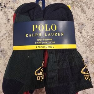 Polo by Ralph Lauren Men's Black and Red Socks